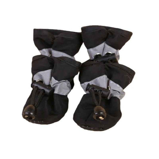 4pcs Waterproof Dog Shoes Anti-Slip Rain Boots for Small Dogs & Cats