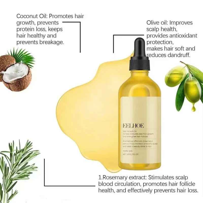 Anti-hair loss essential oil with rosemary and lavender for scalp