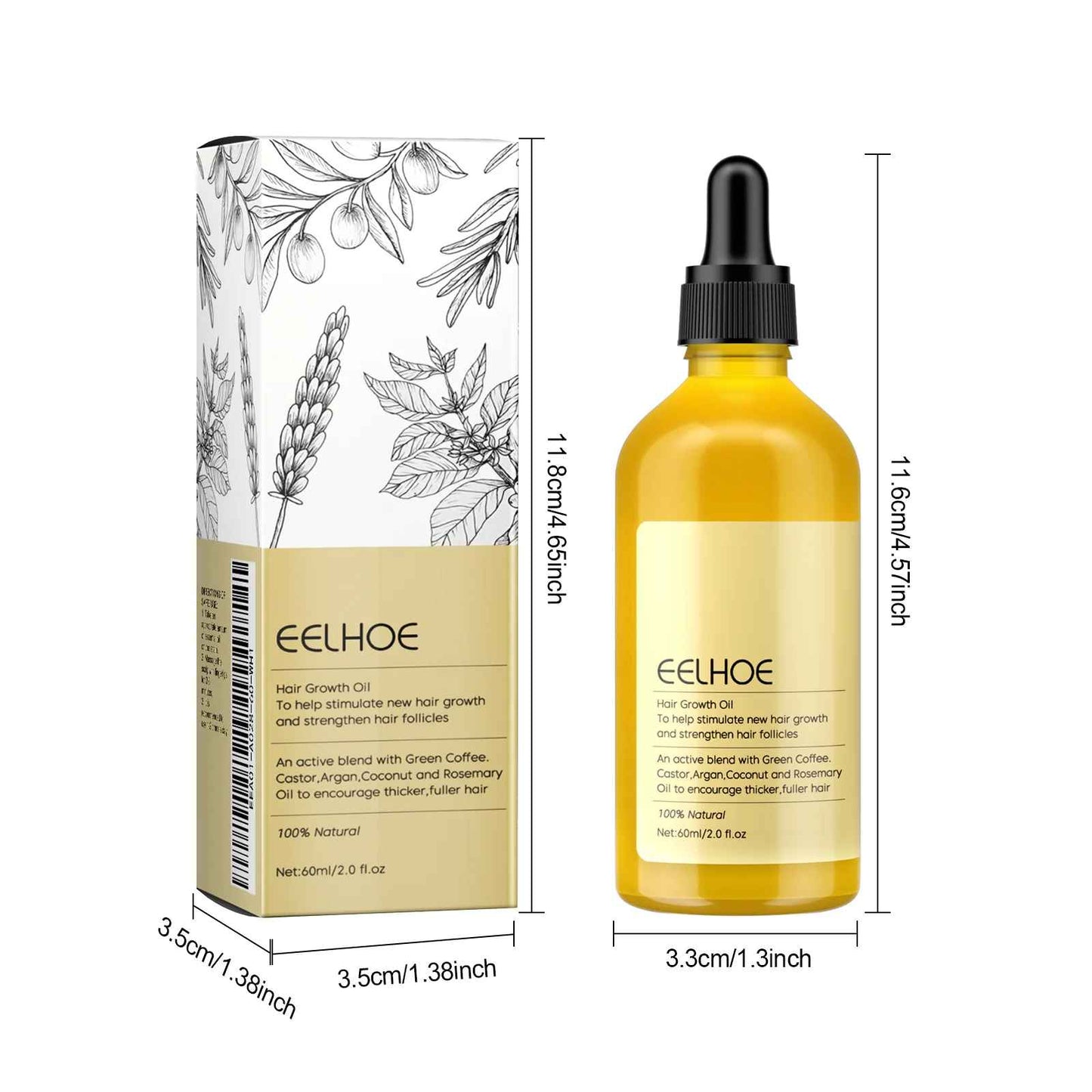 Organic essential oil treatment for hair breakage and split ends