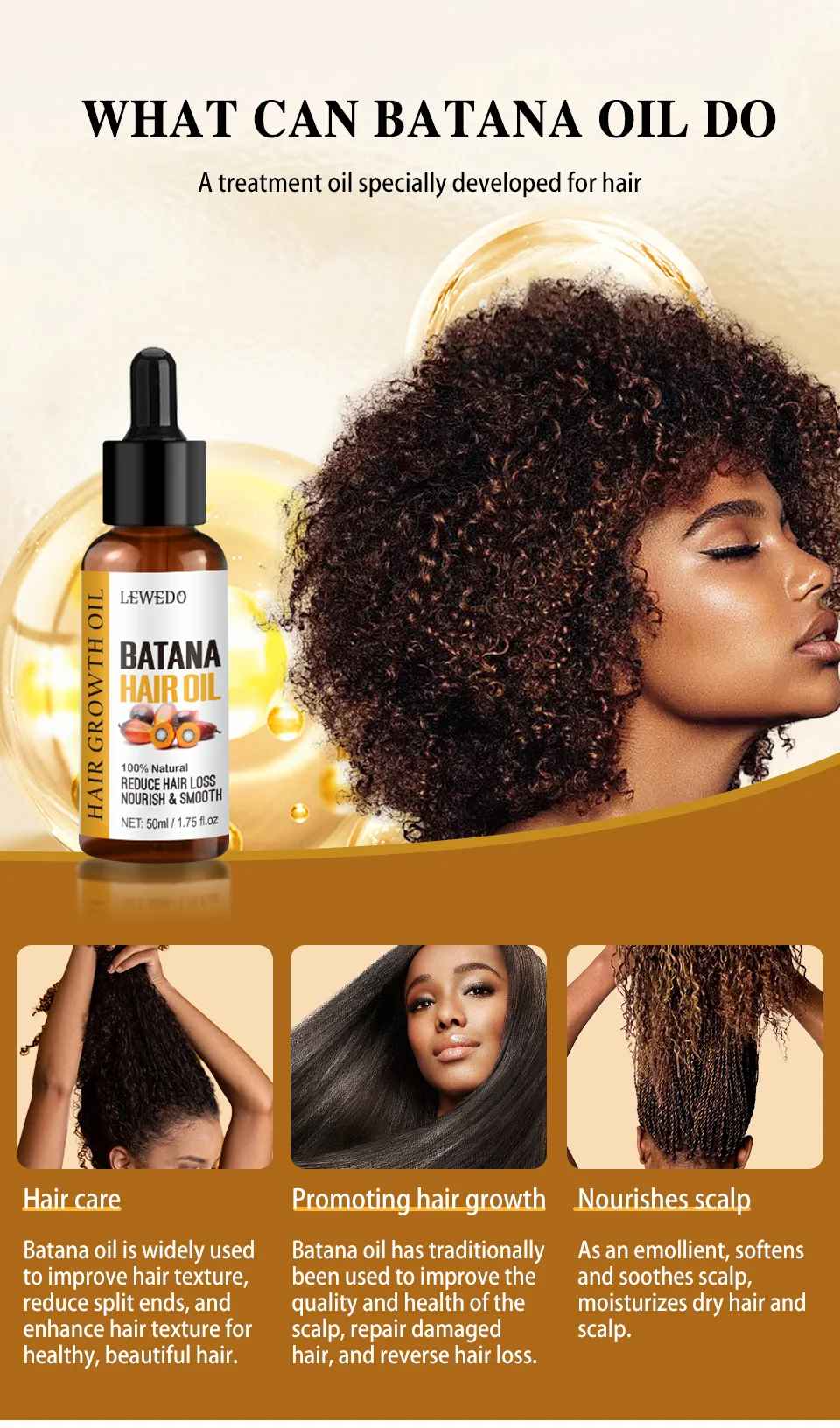 Naturals Batana Oil – Pure Hair Growth & Hair Care Solution for Men & Women