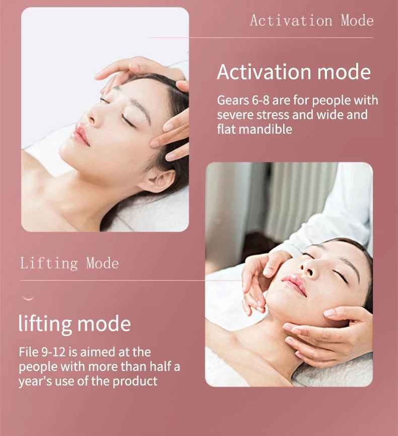 LED Photon Therapy Facial Slimming Vibration Massager Facial Lifting,Facial Heated Double Chin V Face Device ce