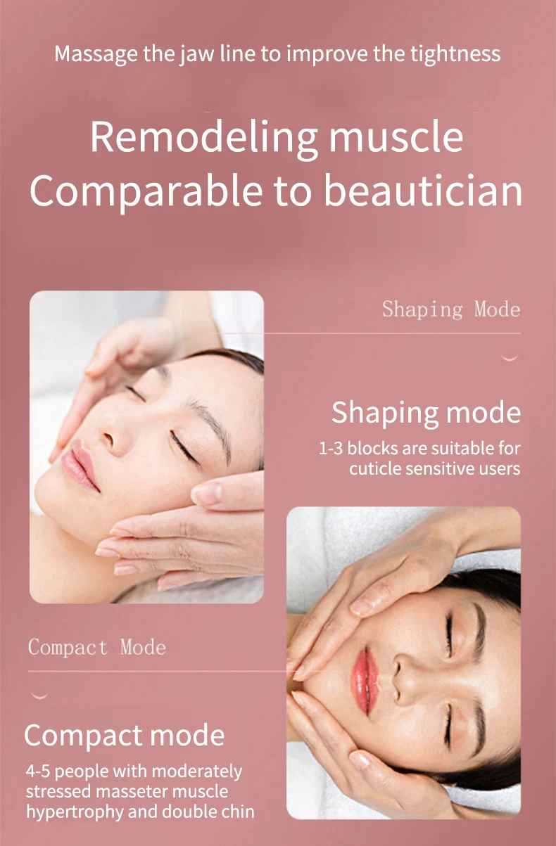 LED Photon Therapy Facial Slimming Vibration Massager Facial Lifting,Facial Heated Double Chin V Face Device ce