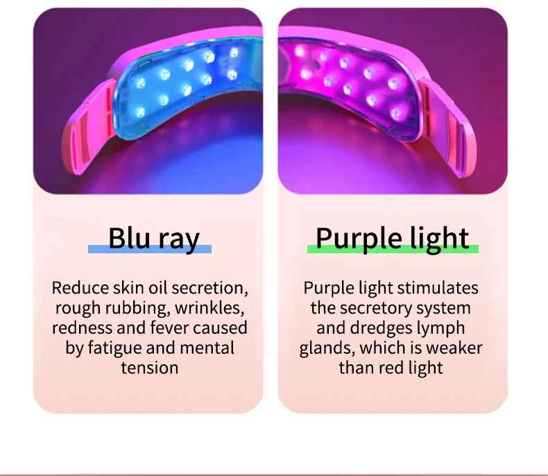 LED Photon Therapy Facial Slimming Vibration Massager Facial Lifting,Facial Heated Double Chin V Face Device ce