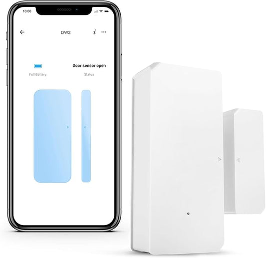 Safe Nest-Smart WiFi Door Sensor Smart Home Open Close Detector Smartlife App Control Notification Compatible with Alexa Google Home