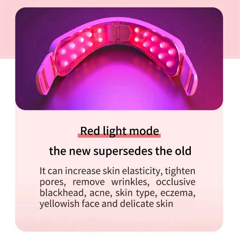 LED Photon Therapy Facial Slimming Vibration Massager Facial Lifting,Facial Heated Double Chin V Face Device ce