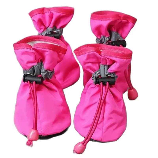 Close-up of non-slip pet paw boots for dogs and cats