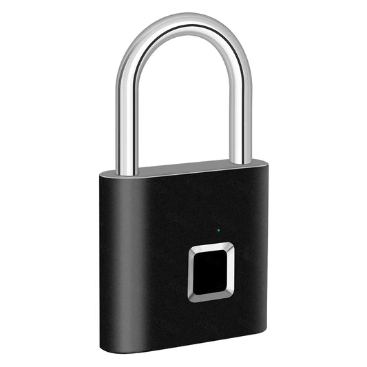 Safe Nest-Smart Fingerprint Padlock Waterproof Zinc Alloy Biometric Padlocks With Buit-in Rechargeable Battery USB Charge