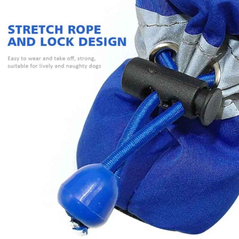 Protective dog booties for rainy days, snow, and hot pavement