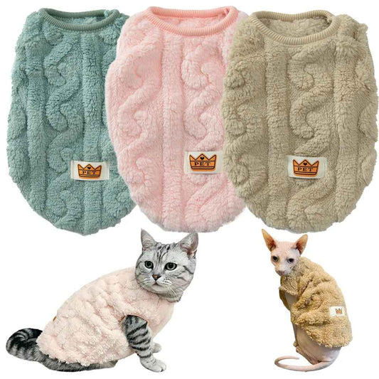 Small dog fleece sweater for outdoor walks and indoor comfort